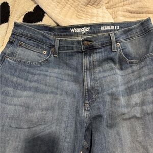 Wrangler Dark Blue Denim Jeans regular fit size 38x32